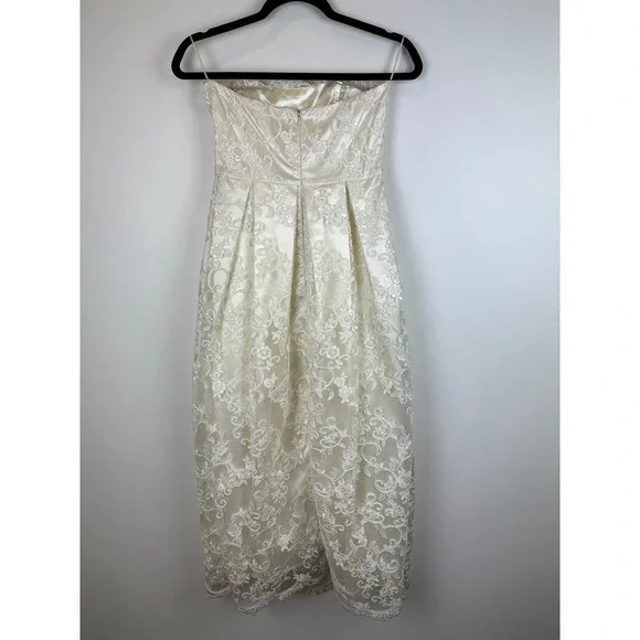 NWOT Eva Franco Off-White Ankle Length Special Occasion Dress - Picture 6 of 6